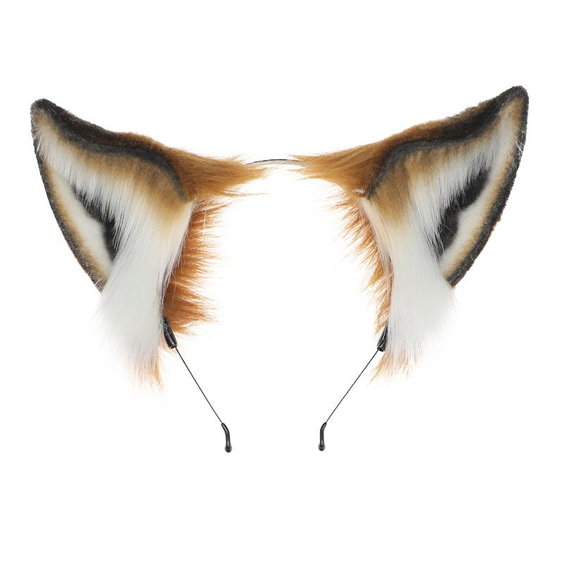 Simulation Animal Ears Plush Headband Hair Accessories for Cosplay and Parties