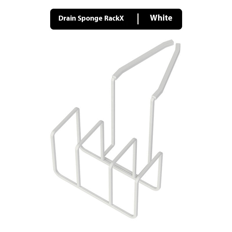 Multi-functional Kitchen Sponge Drain Rack - Iron Silicone Japanese Style