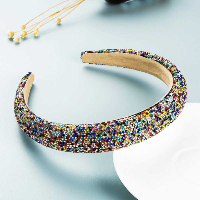 Vintage Baroque Rhinestone Hair Hoop with Gypsophila and Pearl Details