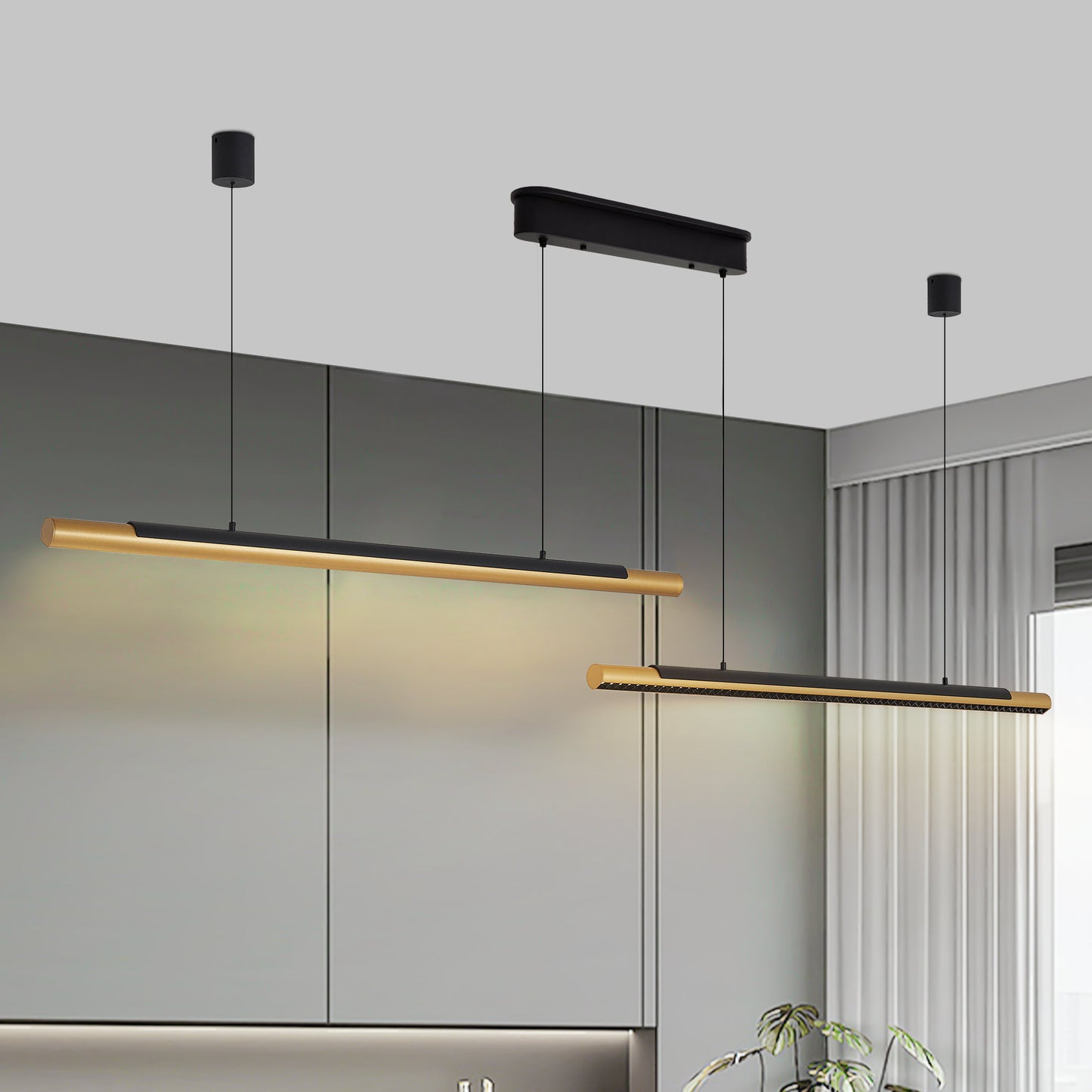 Modern Geometric 6-Light Chandelier - Stylish Metal Pendant Light Fixture