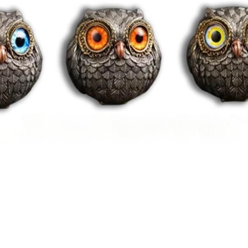 Owl-Shaped Wind Chime Home Decor Ornament - Metal Chinese Style