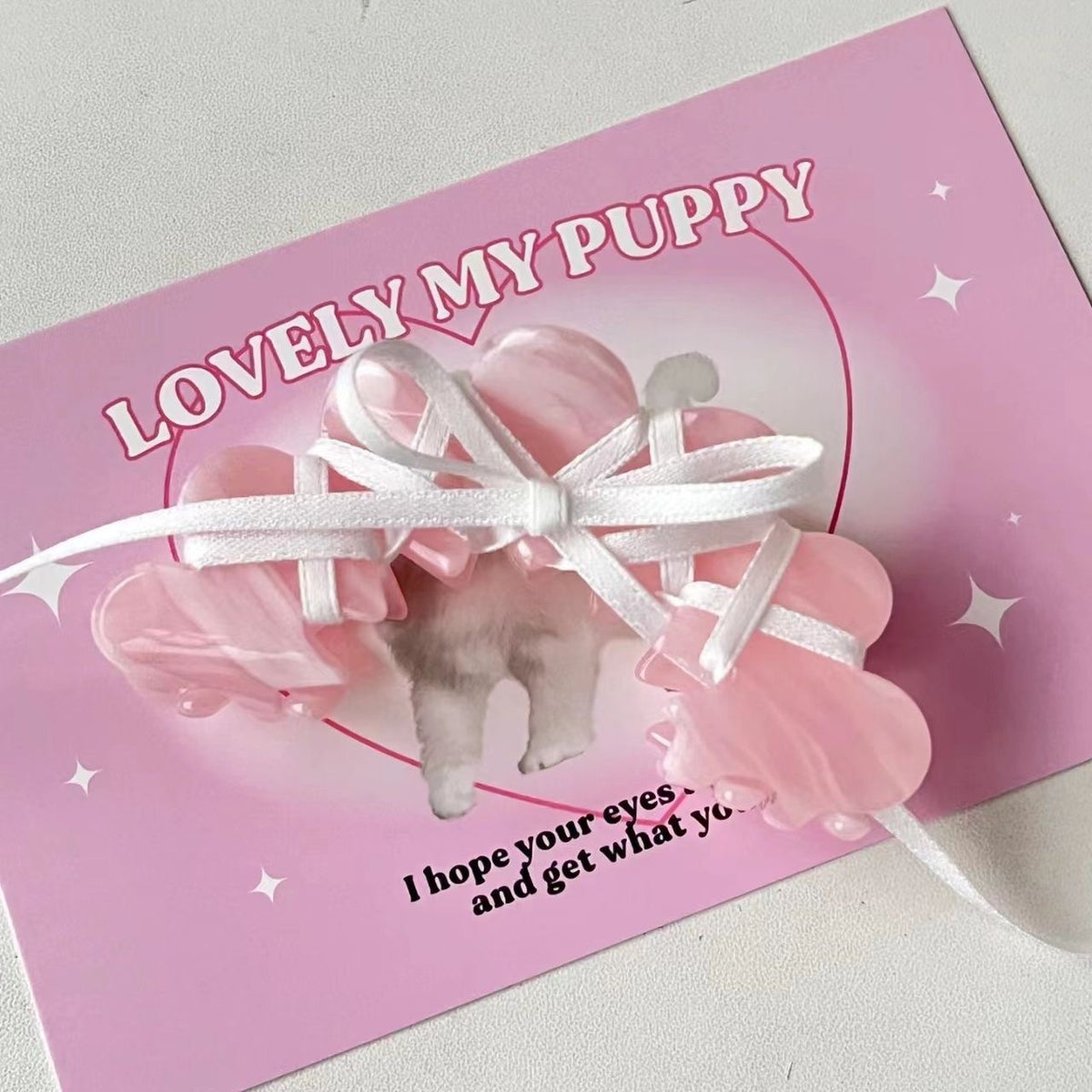 Ballet Ribbon Bow Barrette - Korean Style Acrylic Hair Clip