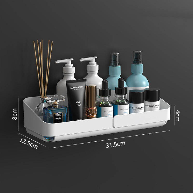 Punch-Free Wall-Mounted Bathroom Toilet Storage Shelf - Nordic Style