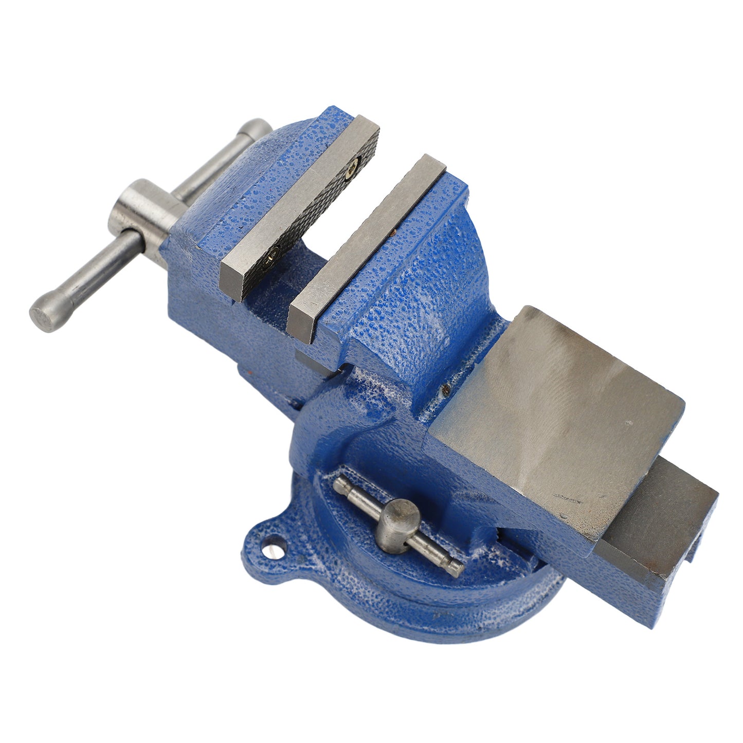 3-Inch Bench Vise with 360° Swivel Base - Cast Iron & Carbon Steel