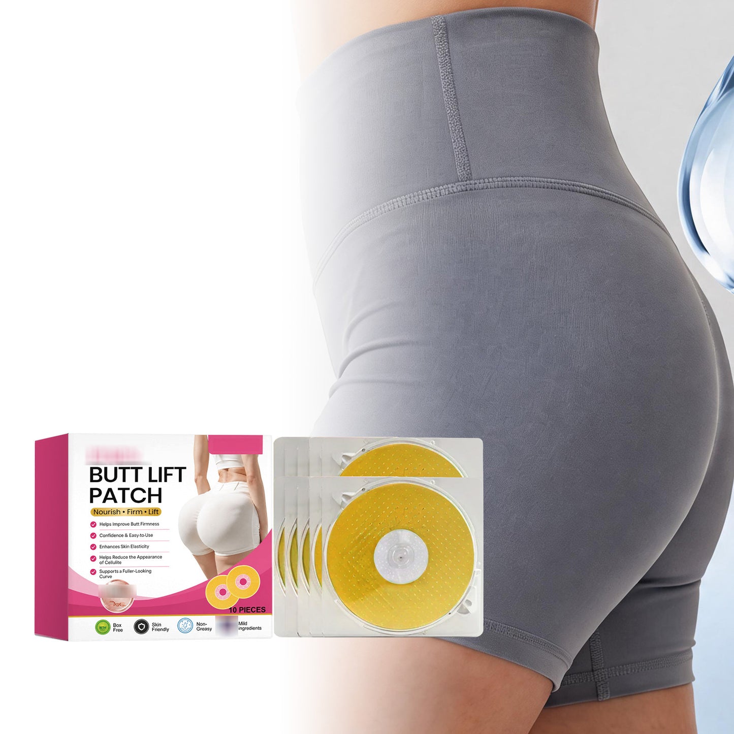 Butt Lift Patch 10 Pieces - Hip Shaping Skin Care Sticker for Firming