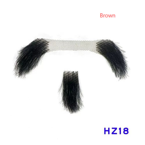 Hand-Woven Fake Beard & Eyebrow Makeup Props for Film & TV