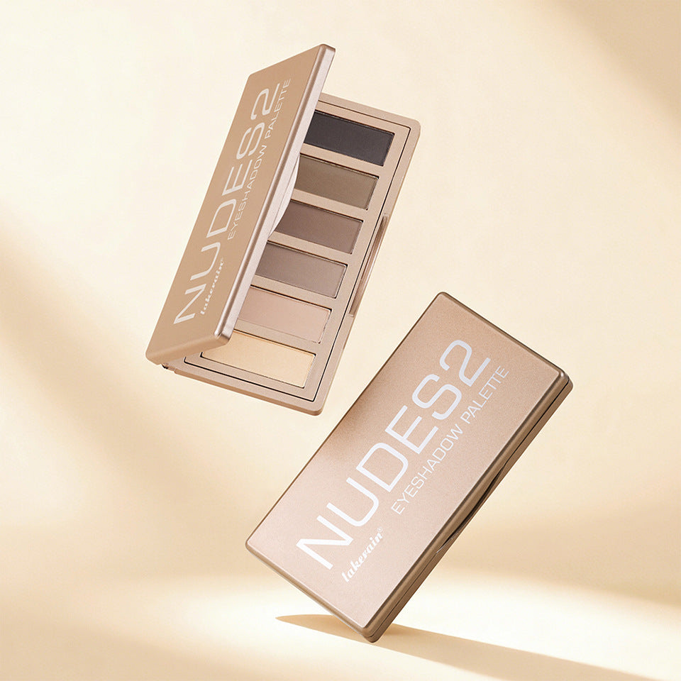 Six-Color Mini Matte Eyeshadow Palette for Natural Makeup