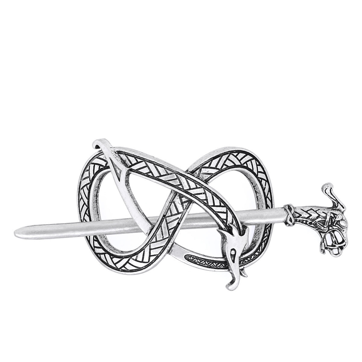 Retro Animal Hairpin Hair Clip - Silver
