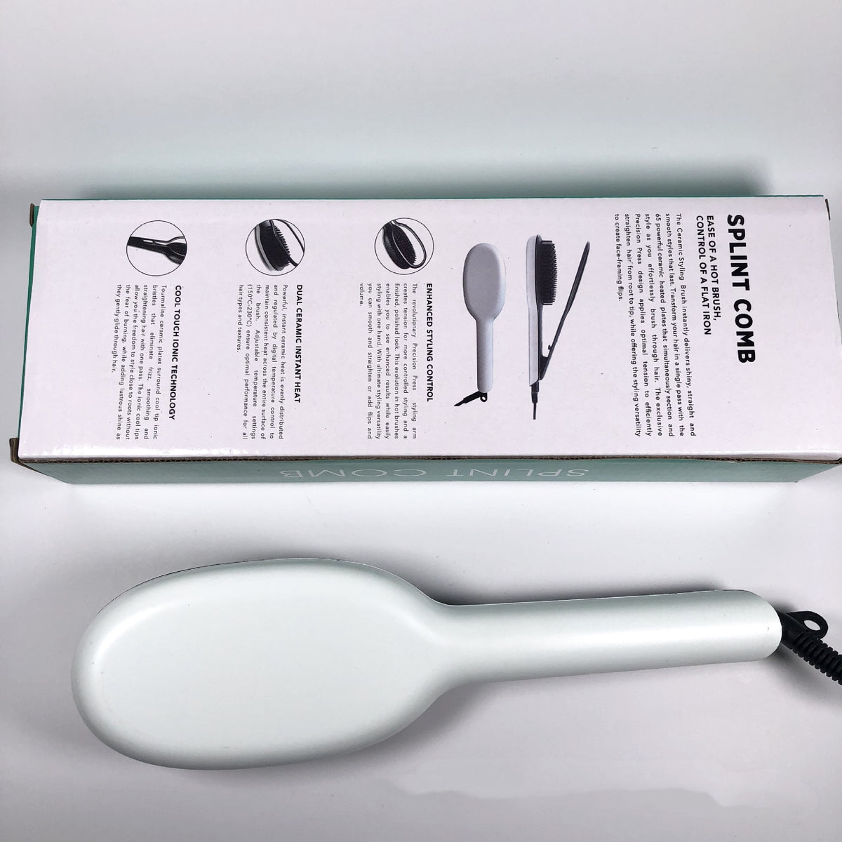 Electric Hair Straightening Comb with Adjustable Temperature for Wet & Dry Hair
