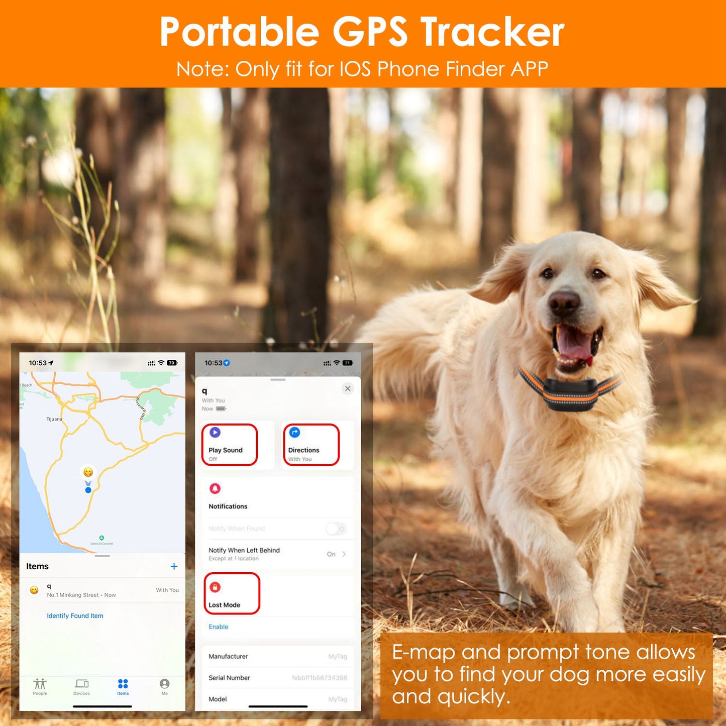 Wireless GPS Dog Fence Collar - Virtual Boundary, Waterproof, Up to 2887ft Radius