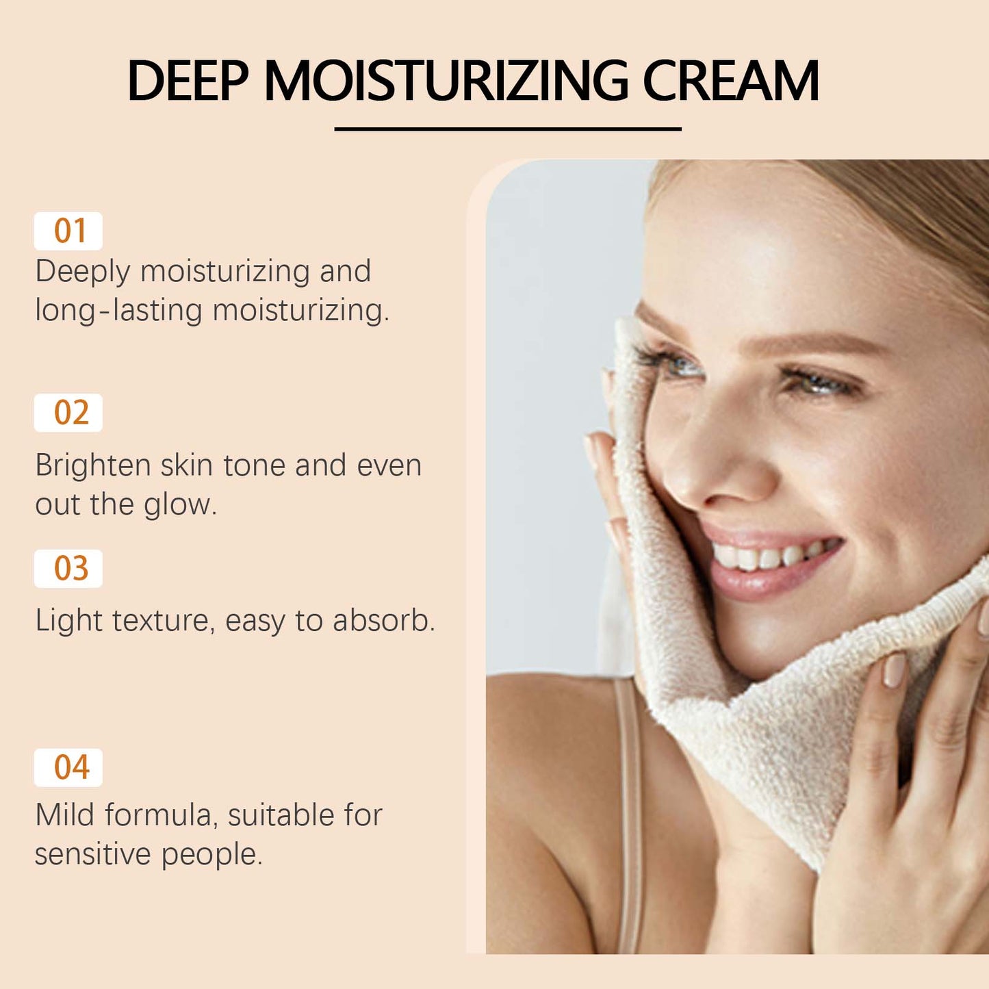 Deep Moisturizing Brightening Face Cream with Vitamin C & Arbutin, 50g