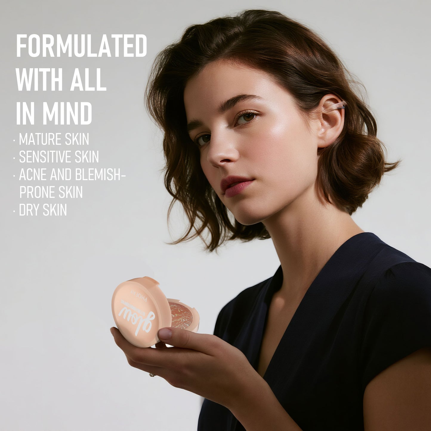 Matte Setting Powder Compact - Oil Control & Brightening Face Makeup