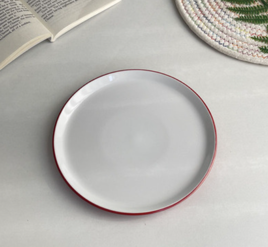 8-Inch Ceramic Plate Set for Kitchen Storage - Multiple Styles