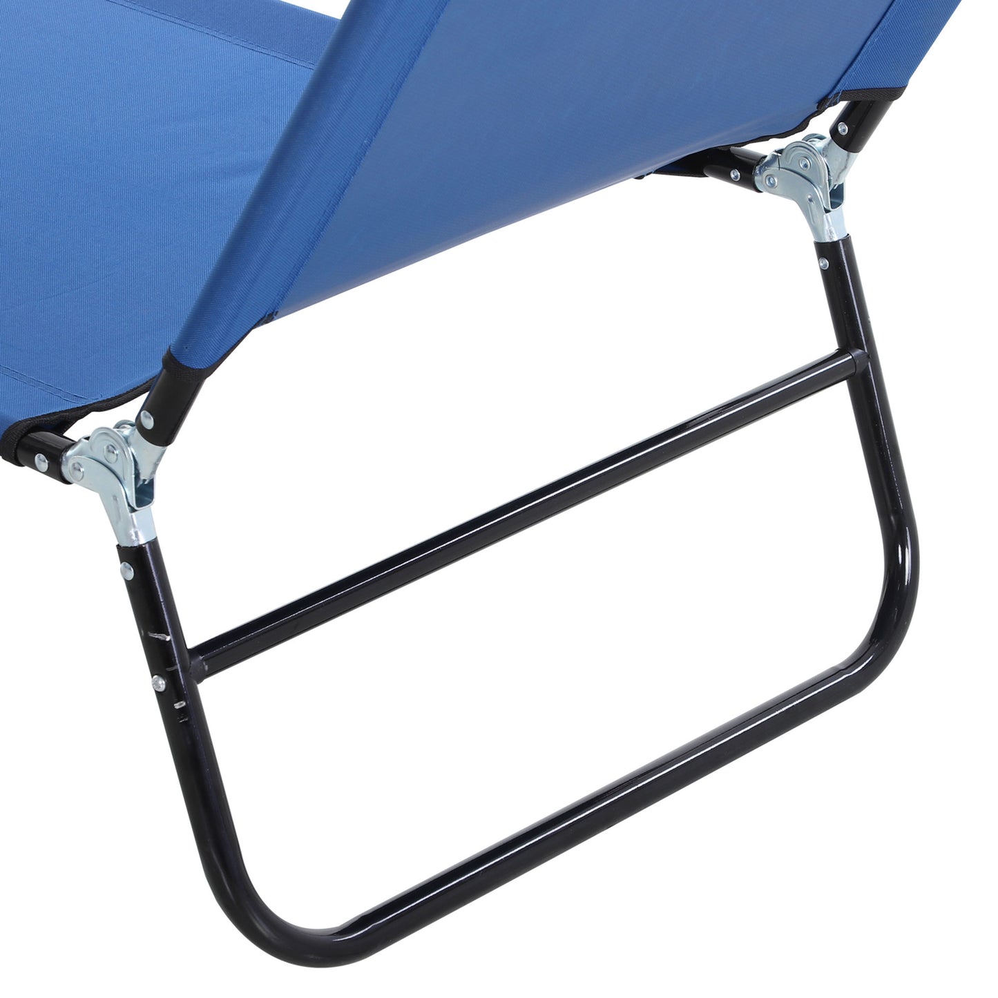 Folding Chaise Lounge Pool Chair - 5-Level Recline, Blue