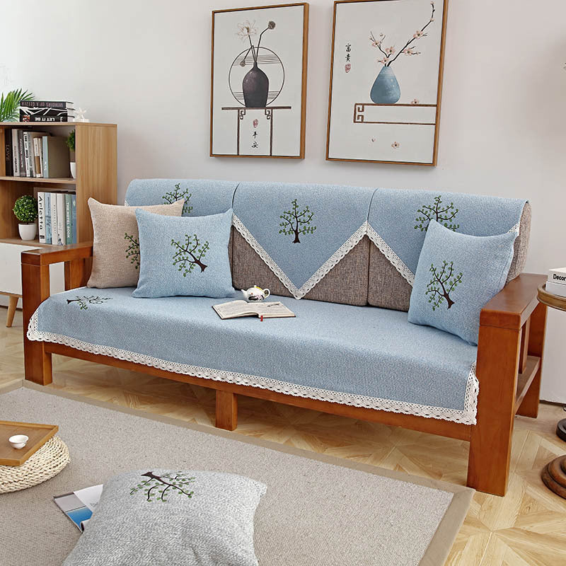 Four Seasons Cotton Linen Cushion Cover for Sofa Home Decor