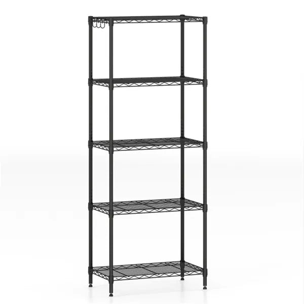5-Tier Heavy-Duty Metal Wire Shelving, 750 LBS Total Load With