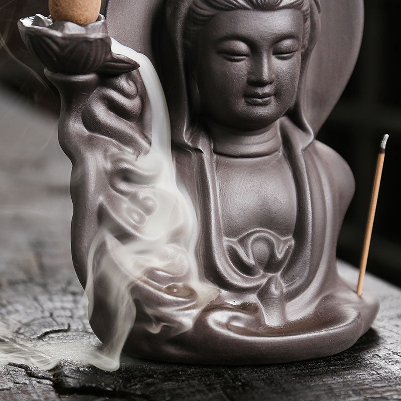 Yixing Clay Backflow Smoke Aromatherapy Furnace Religious Decoration