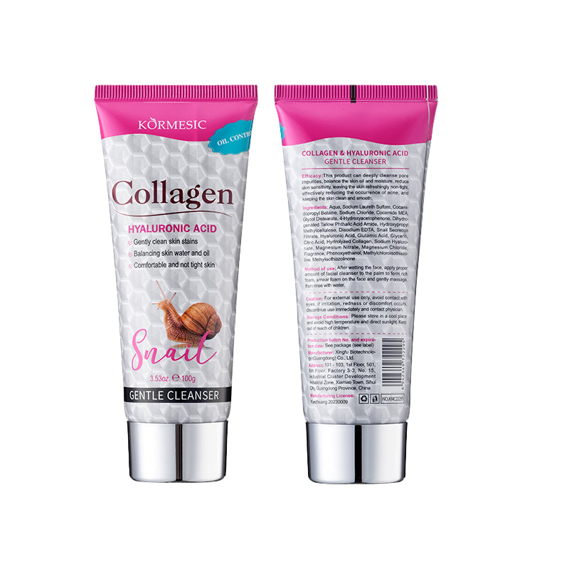 Facial Cleansing Milk with Collagen and Hyaluronic Acid - Gentle Skin Care 100g