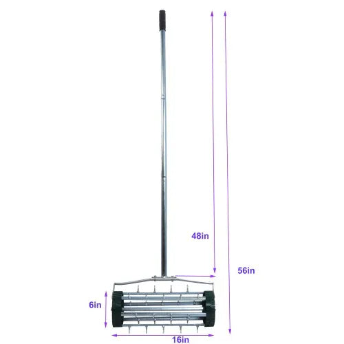 Heavy Duty Lawn Aerator with Steel Handle - Soil & Grass Maintenance Tool