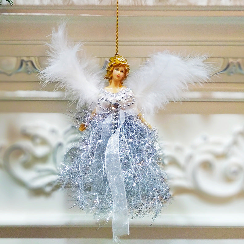 Christmas Angel Plush Doll Pendant Decoration - Festive Holiday Ornament