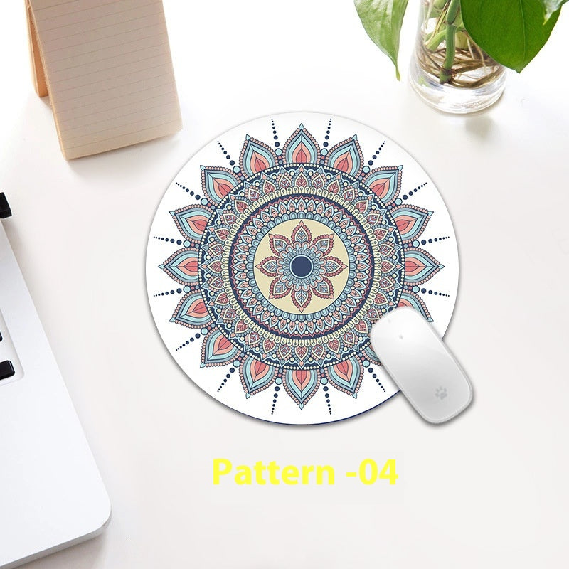 Ethnic Pattern Round Table Mat - Small Thickening Non-Slip Kitchen Accessory