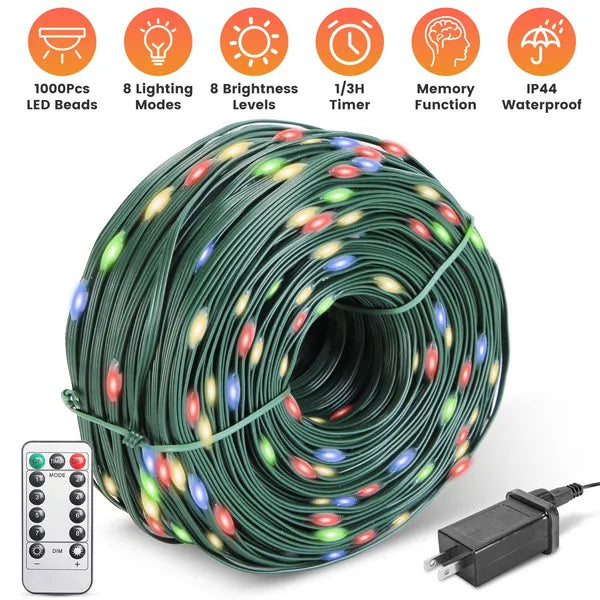 330FT LED String Lights - Waterproof with Remote, 8 Modes & Timer