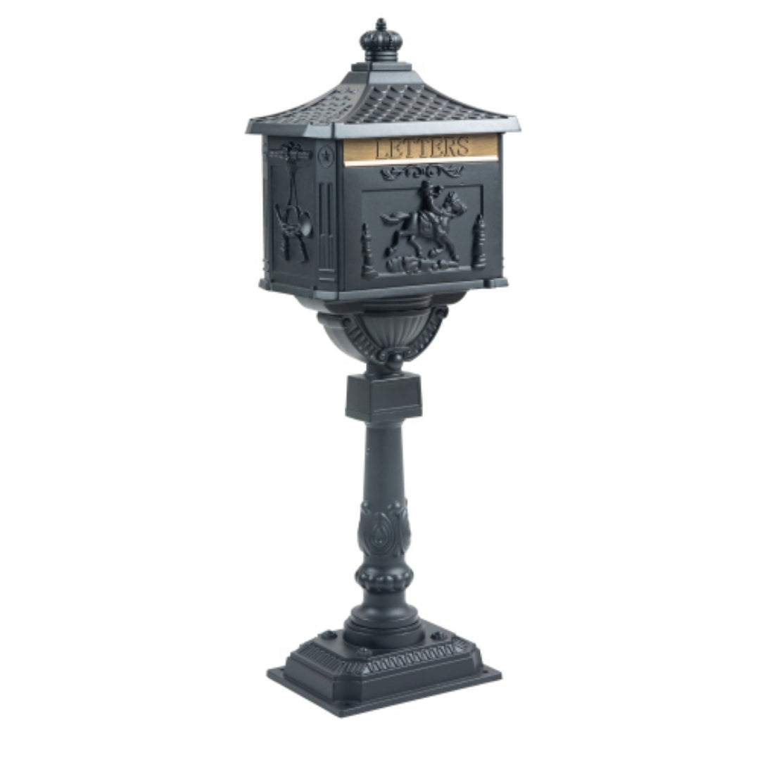 Heavy Duty Cast Aluminum Mailbox with Lock - Multiple Colors