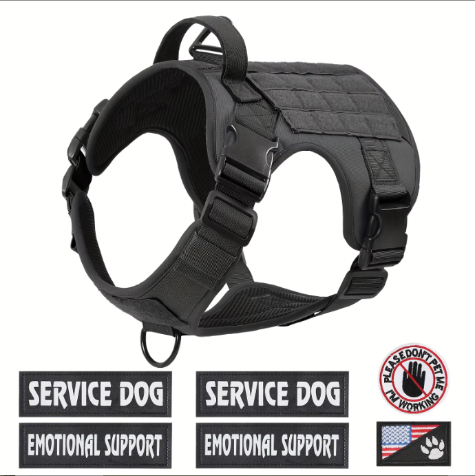 Adjustable Reflective Dog Harness Vest Large No-Pull Pet Safety Gear