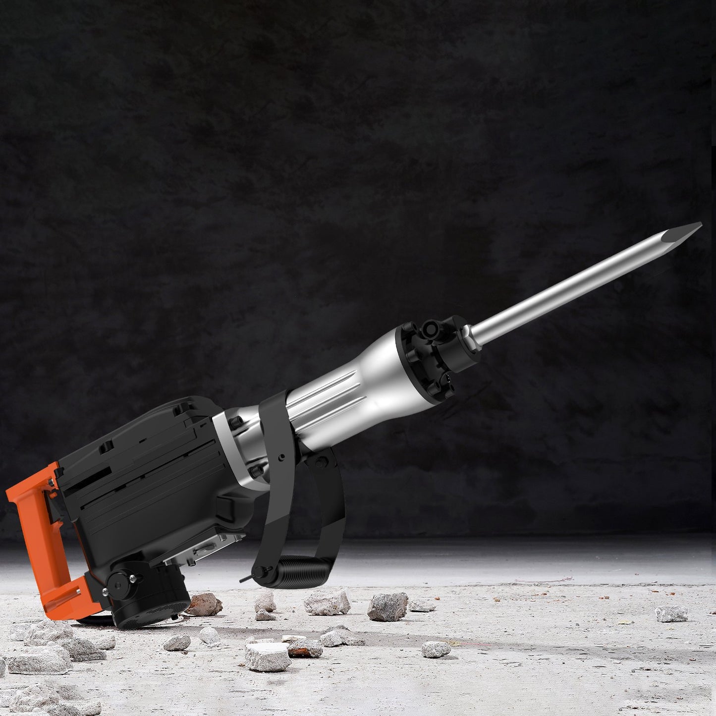 2200W Electric Demolition Jack Hammer with 2 Chisels & Case - Heavy Duty Concrete Breaker