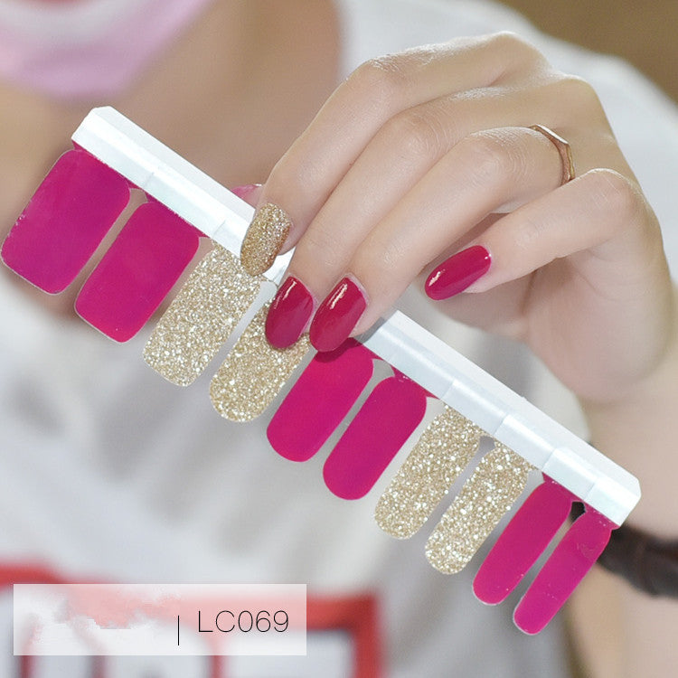Nail Stickers Pure Color Gradient Design