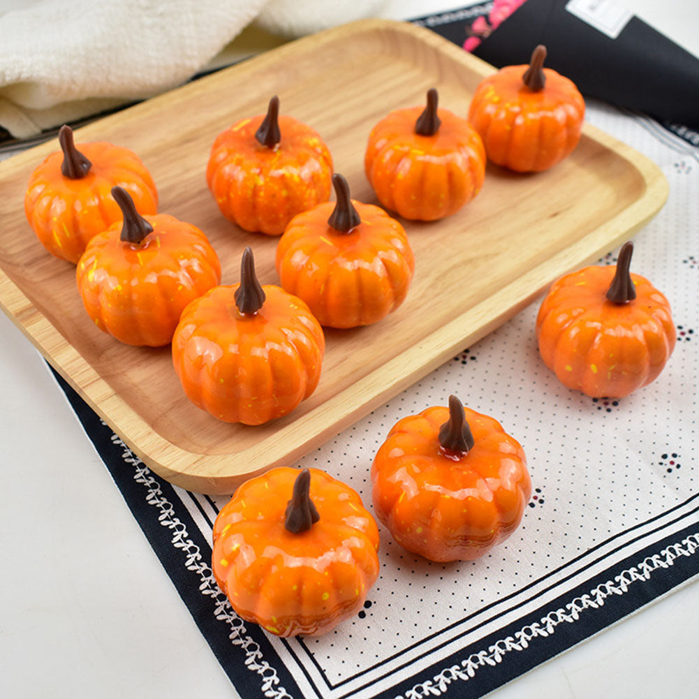 12-Pack Artificial Pumpkins for Thanksgiving Decor - 5.2cm