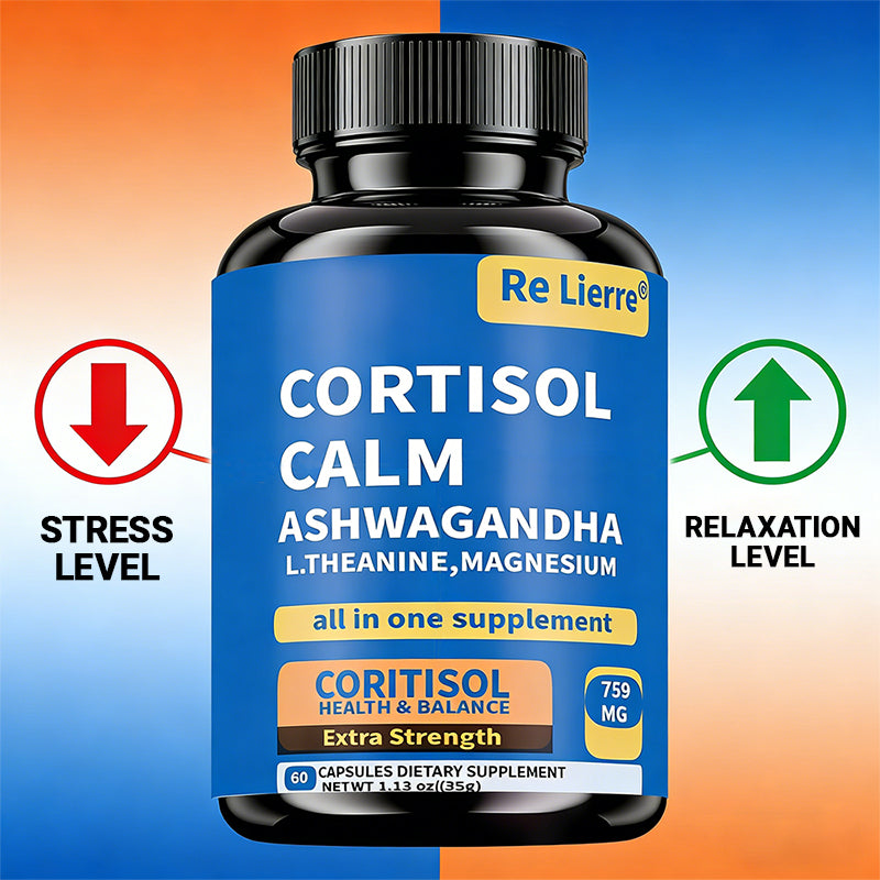 Stress Management Capsules with Ashwagandha & L-Theanine - 60 Capsules
