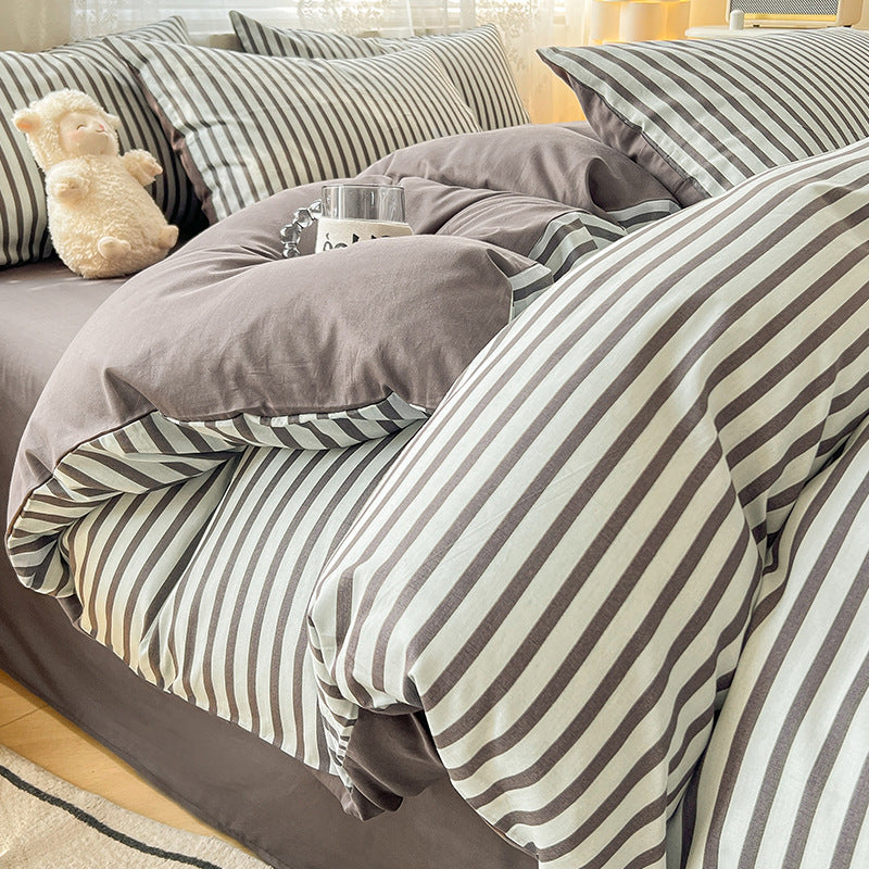 Pure Cotton Four-Piece Quilt Cover Set - Multiple Sizes & Patterns