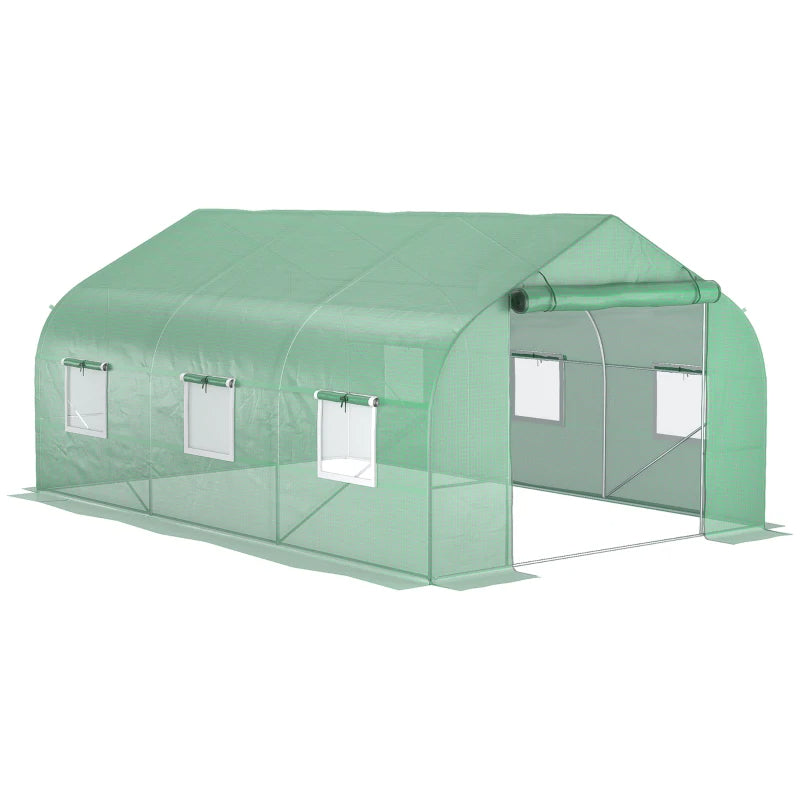 Outdoor Walk-In Tunnel Greenhouse with Windows - Greenhouse Garden Tool