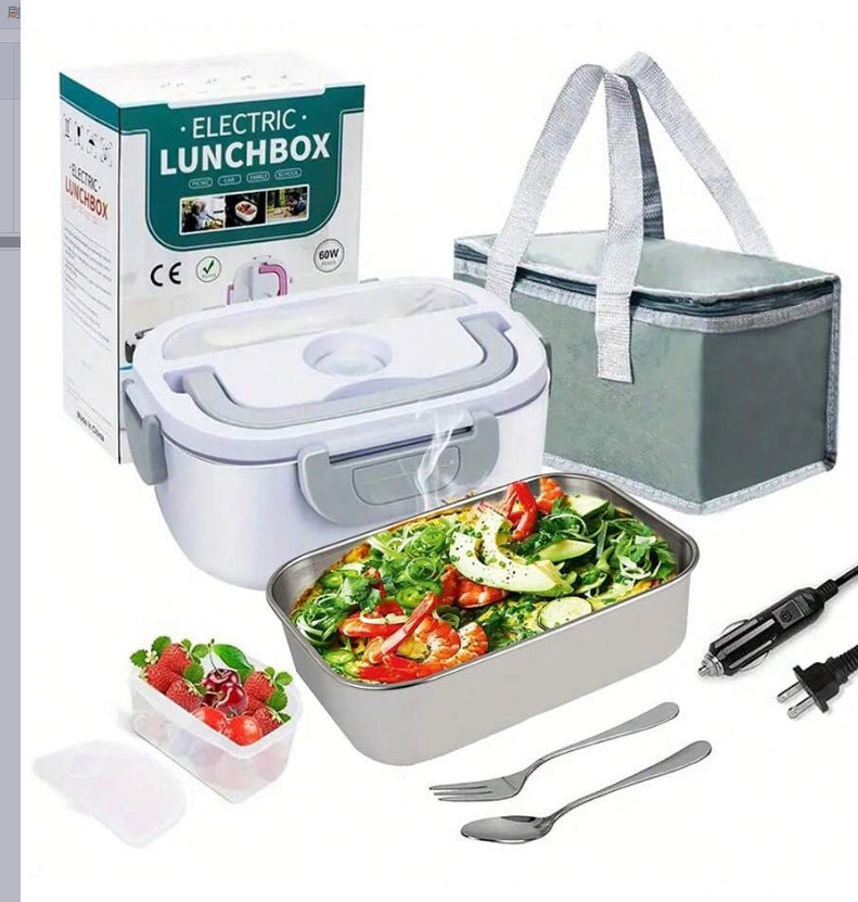 High-Power Electric Lunch Box with Detachable Stainless Steel Inner - 100W