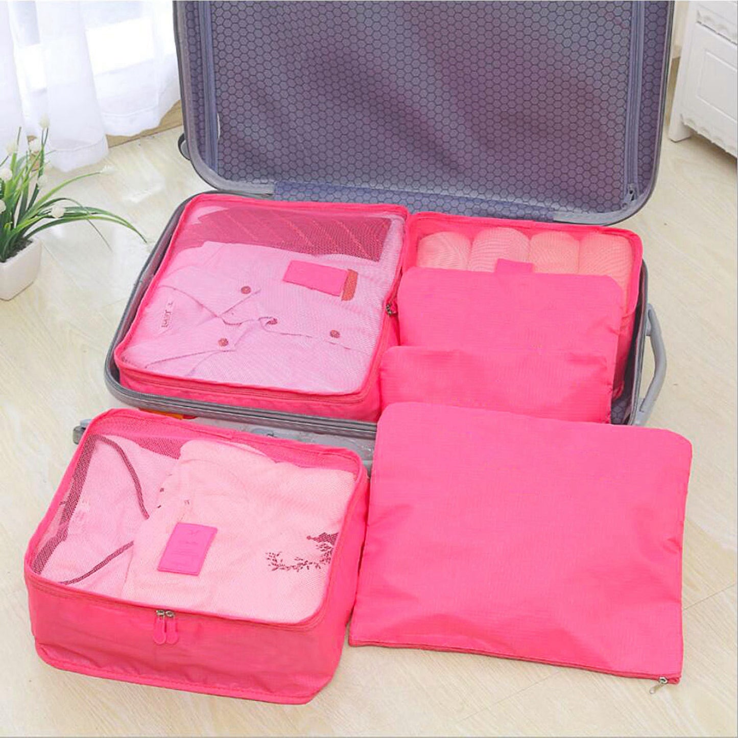 9Pcs Per Set Clothes Storage Bags Water-Resistant Travel Luggage