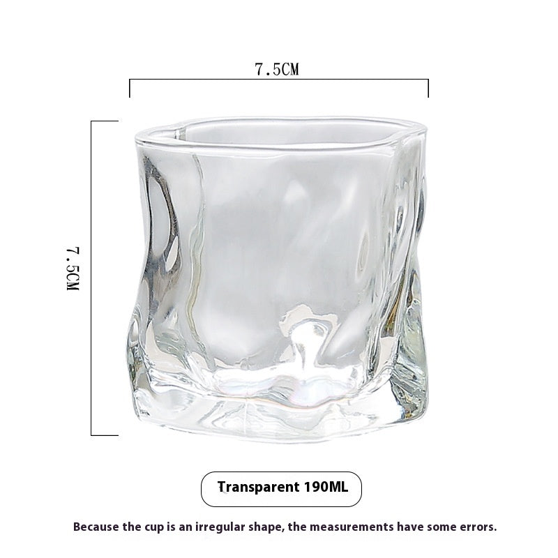 Transparent Twisted Glass Cup Minimalist Drinkware for Home & Kitchen