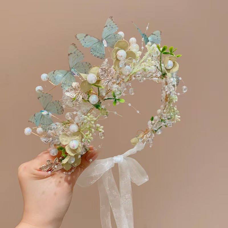 Girls Flower Hair Garland Headband