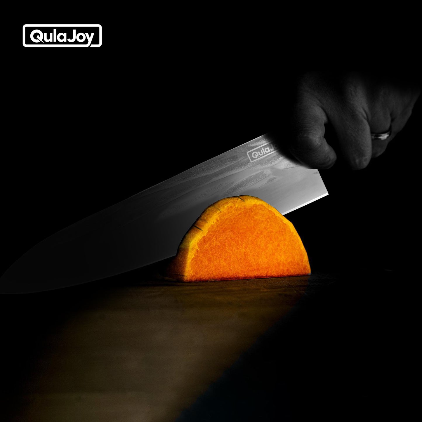 8-Inch Hand Forged Chef Knife - Swedish Sandvik Steel, Octagonal Handle