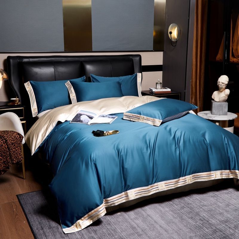 Long Velvet Cotton Bedding Set - Four-Piece Quilt Cover & Sheets
