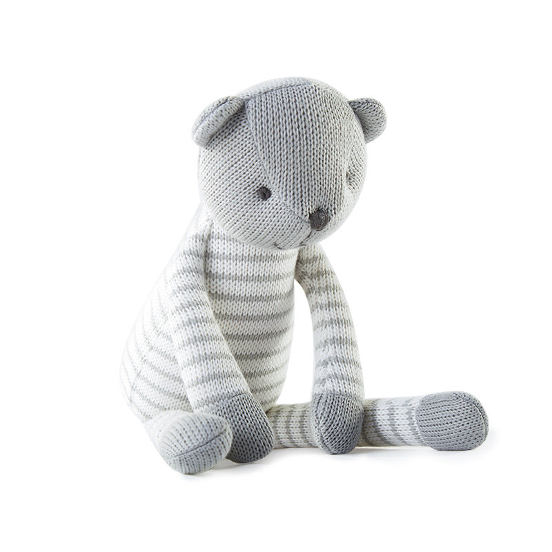 Grey Bear Plush Doll - Woolen Cloth Baby Toy, 35cm Soft Animal