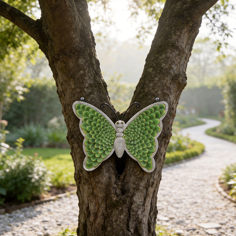 Butterfly Succulent Tree Hanging Ornament for Garden & Outdoor Decor