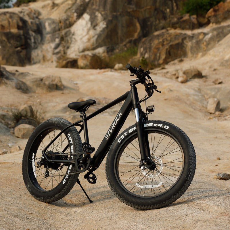 1000W Electric Fat Tire Mountain Bike - 26x4 Inch, Black
