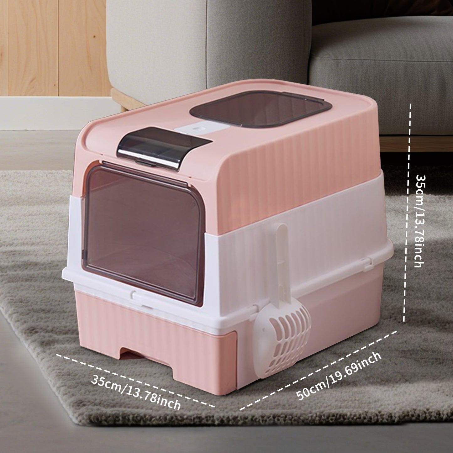 Self Pickup Cat Litter Box with Magic Cube Design - Multiple Colors Available