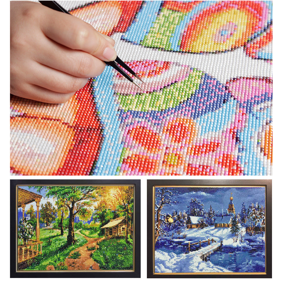 Diamond Painting Mosaic Kit Autumn Landscape - Full Drill Cross Stitch Art