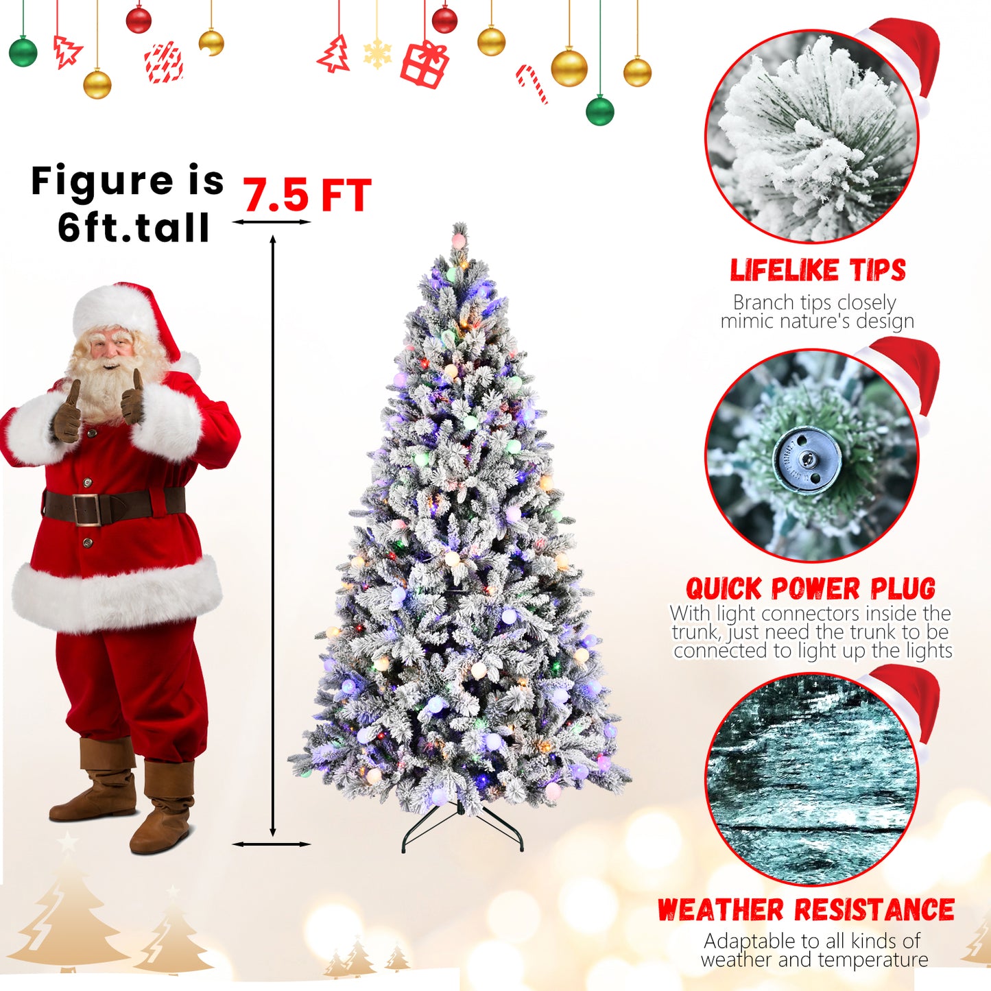 PVC Christmas Tree - Mixed Needle Design, Multiple Heights