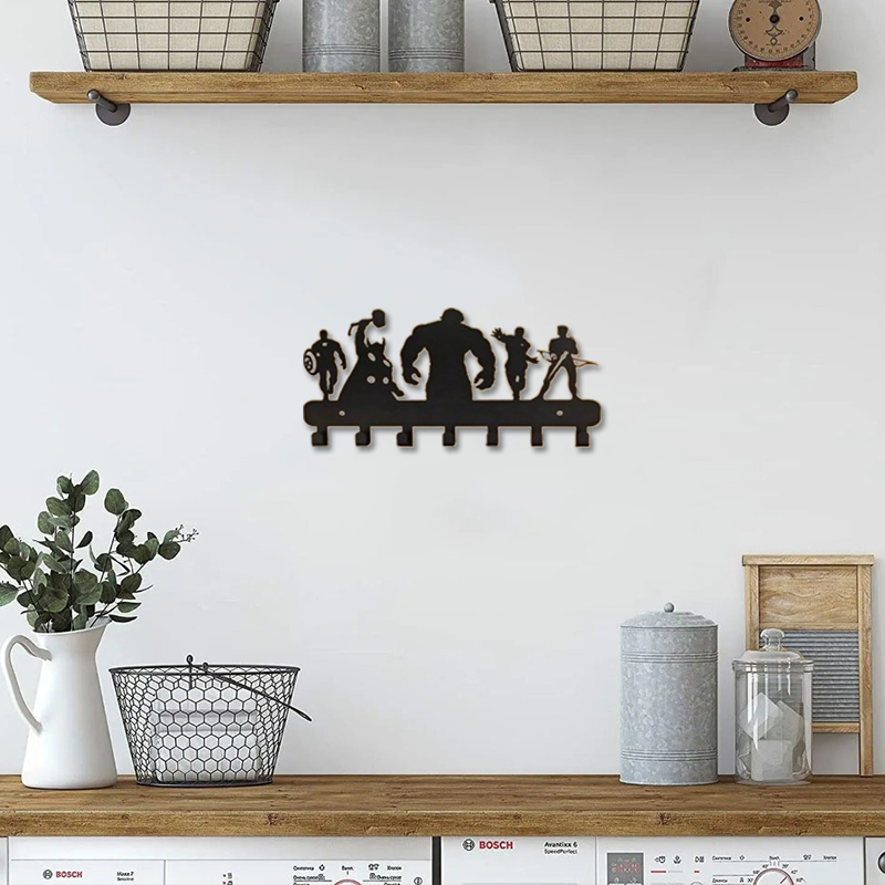 Mermaid Wall Hook Set - Decorative Metal Hooks for Home