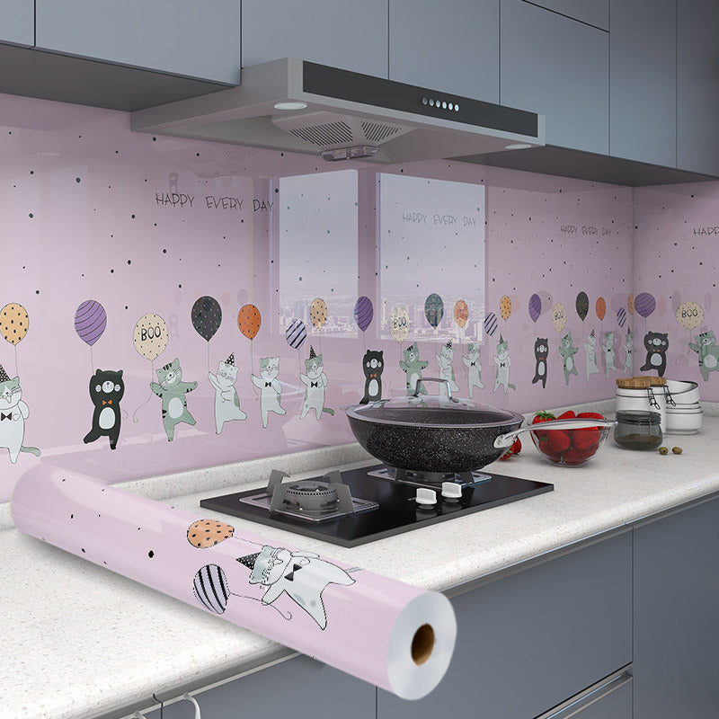 Self-Adhesive Waterproof Kitchen Sticker Set - Thickening Oil-Proof Wall Decals