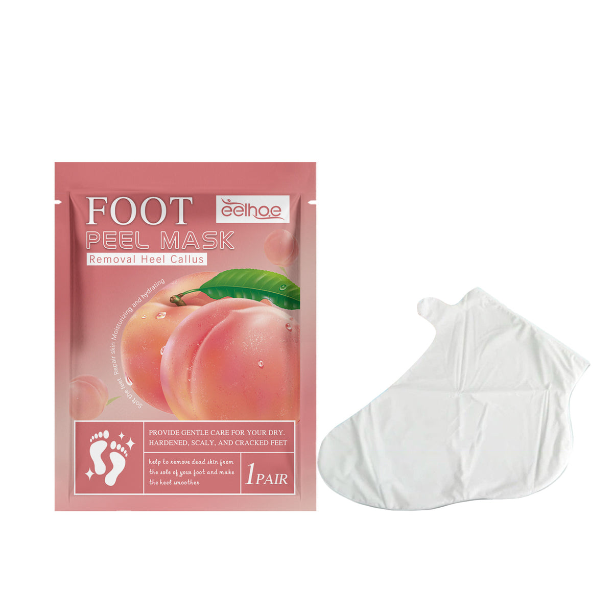 Peach Foot Mask Nourishing Hydrating Foot Care Treatment - 1 Pair