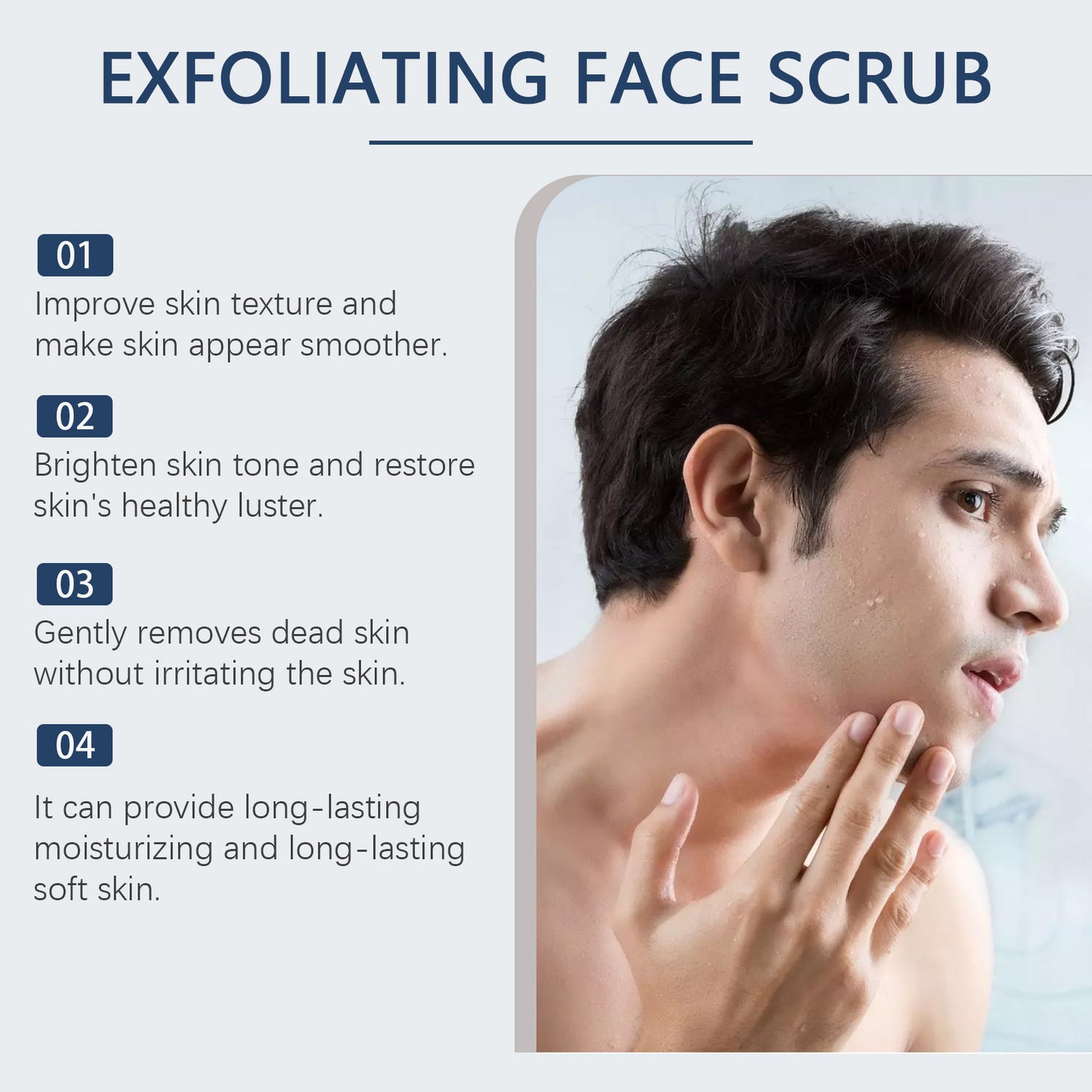 Charcoal Facial Scrub - Gentle Exfoliating Face Cleanser with Vitamin C